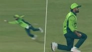 Babar Azam Catch Video: Watch Star Pakistan Cricket Grab Flying One-Handed Catch to Dismiss Sadeera Samarawickrama During PAK vs SL 1st ODI 2025 Babar Azam Catch Video: Watch Star Pakistan Cricket Grab Flying One-Handed Catch to Dismiss Sadeera Samarawickrama During PAK vs SL 1st ODI 2025