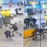 Bengaluru Airport Knife Attack: Man Tries To Attack 2 Taxi Drivers at Bengaluru Airport With Knife Following Quarrel, Gets Overpowered by CISF Officials; Video Surfaces