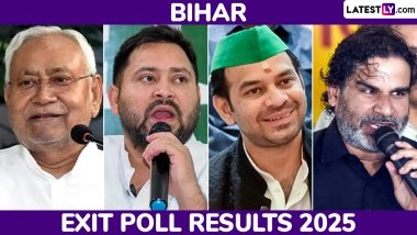 Bihar Exit Poll Results 2025 by Axis My India: NDA Likely To Secure Majority, Mahagathbandhan Struggles to Catch Up; Check Party-Wise Seat and Vote Share