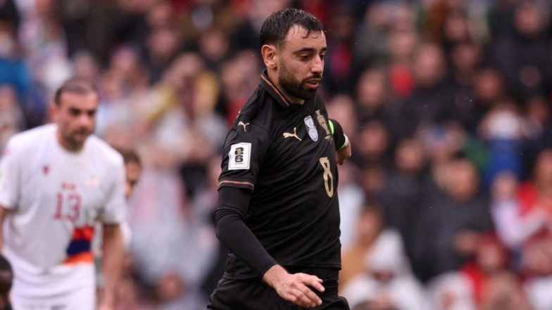 Cristiano Ronaldo-Less Portugal Qualify for FIFA World Cup 2026 As Bruno Fernandes, Joao Neves Hat-Tricks Help Former Euro Winners Thrash Armenia 9-1 (Watch Goal Video Highlights)