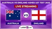 England vs Australia Ashes Free Live Streaming Online, 1st Test 2025: How To Watch AUS vs ENG Cricket Match Live Telecast on TV?