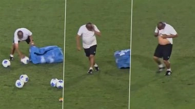 Guatemala Kitman Breaks Down in Tears While Continuing to Work After Team Misses Out on FIFA World Cup 2026 Spot With Loss to Panama (Watch Video)