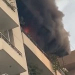 Gurugram Fire: Massive Blaze Erupts on Top Floor of Tower A at India Bull Centrum Park on Dwarka Expressway, Video Surfaces