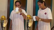 Harmanpreet Kaur Uses Coffee Mug to do 'Cheers' With ICC Women's World Cup 2025 Trophy Following India's Title Victory, Video Goes Viral