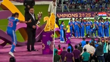 Harmanpreet Kaur Performs Bhangra Before Collecting ICC Women’s World Cup 2025 Trophy From ICC Chairman Jay Shah, Video Goes Viral