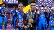 Watch Harmanpreet Kaur Receive ICC Women&rsquo;s World Cup 2025 Trophy From ICC Chairman Jay Shah, Perform Special Celebration With Teammates (Video Inside)