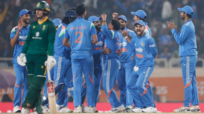 India Beat South Africa By 17 Runs in IND vs SA 1st ODI 2025; Virat Kohli, Bowlers Help Men in Blue Gain 1-0 Series Lead in Ranchi