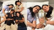 'Are We Still Dreaming?' Jemimah Rodrigues, Smriti Mandhana, Arundhati Reddy and Radha Yadav Pose With ICC Women's World Cup 2025 Trophy in Bed After India's Historic Win (See Pics)