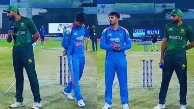 India A Captain Jitesh Sharma Avoids Handshake With Pakistan Shaheens Skipper Irfan Khan at Toss for IND A vs PAK A Asia Cup Rising Stars 2025 Match