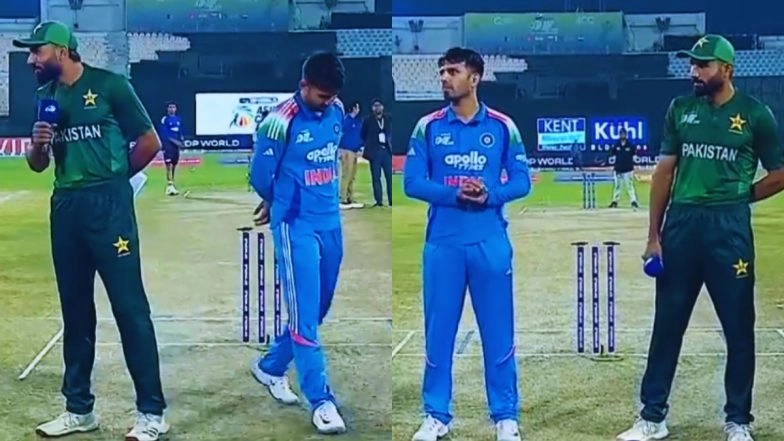 India A Captain Jitesh Sharma Avoids Handshake With Pakistan Shaheens Skipper Irfan Khan at Toss for IND A vs PAK A Asia Cup Rising Stars 2025 Match