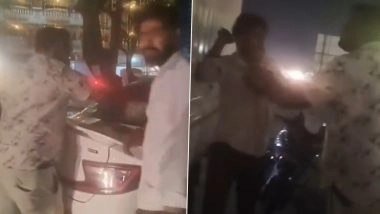 Maharashtra: Man Thrashes Cab Driver From Pune in Lonavala, Vandalises His Car With Stone; Disturbing Video Surfaces