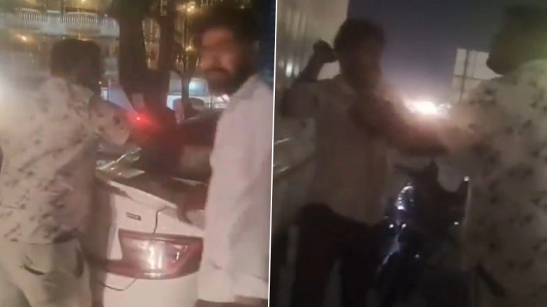 Maharashtra: Man Thrashes Cab Driver From Pune in Lonavala, Vandalises His Car With Stone; Disturbing Video Surfaces