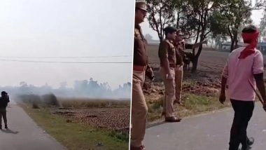Lucknow Blast: Explosion Occurs at Firecracker Warehouse Under Nagaram Police Station Area in UP, Police and Fire Brigade Teams Present at Spot (Watch Video)
