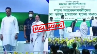 Did West Bengal CM Mamata Banerjee Leave Stage Before the National Anthem Ended? Fact Check Reveals Truth As Edited Video Shared With Misleading Claim