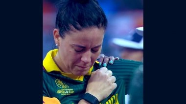 Marizanne Kapp Gets Emotional During South Africa's National Anthem Ahead of IND-W vs SA-W ICC Women's World Cup 2025 Final (Watch Video)