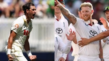 AUS vs ENG 1st Ashes Test 2025-26 Day 1 Stumps: Mitchell Starc Registers Career-Best Figures, Ben Stokes Stars as 19 Wickets Fall on Opening Day in Perth