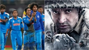 ‘120 Bahadur’: ‘Dada Kishan Ki Jai’ Song From Farhan Akhtar’s War Movie Becomes Official Anthem of Indian Women’s Cricket Team in 2025 World Cup (Watch Video)