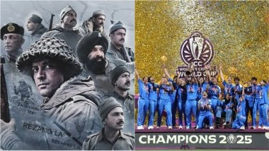 ‘120 Bahadur’: Farhan Akhtar’s War Movie Anthem ‘Dada Kishan Ki Jai’ Becomes India Women’s Cricket Team’s Victory Song at ICC World Cup 2025 Final Match