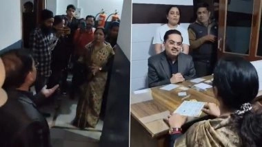 Uttar Pradesh: Muzaffarnagar CMO Sunil Teotia Caught Doing Private Practice at Nursing Home in Bijnor During Women's Commission Raid, Videos Surface