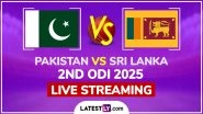 Pakistan vs Sri Lanka Free Live Streaming Online, 2nd ODI 2025: How To Watch PAK vs SL Cricket Match Live Telecast on TV in India? Pakistan vs Sri Lanka Free Live Streaming Online, 2nd ODI 2025: How To Watch PAK vs SL Cricket Match Live Telecast on TV in India?