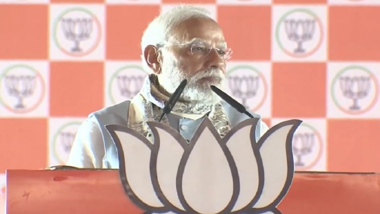 Bihar Assembly Elections 2025: PM Narendra Modi in Katihar Rally Questions Tejashwi Yadav’s Silence on Father Lalu Prasad Yadav’s Legacy; Slams RJD and Congress (Watch Video)