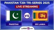 Pakistan vs Sri Lanka Free Live Streaming Online, T20I Tri-Series 2025: How To Watch PAK vs SL Cricket Match Live Telecast on TV in India?