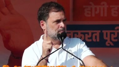 Bihar Assembly Elections 2025: Rahul Gandhi Alleges ‘Vote Theft’, Says ‘NDA Trying To Win Polls by Stealing’ (Watch Video)