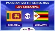 Sri Lanka vs Zimbabwe Free Live Streaming Online, T20I Tri-Series 2025: How To Watch SL vs ZIM Cricket Match Live Telecast on TV in India?