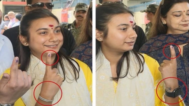 ‘Mistakenly Applied’: Patna District Administration Clarifies Regarding Ink Marks on Both Fingers of LJP (RV) MP Shambhavi Chaudhary