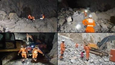 Sonbhadra Mine Collapse: NDRF, SDRF Intensify Operations After Stone Mine Collapses in Uttar Pradesh; Families Wait in Anguish