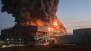 South Korea Fire: Massive Blaze Erupts at E-Land Fashion Logistics Center in Cheonan As Black Smoke Covers Skies (Watch Video) South Korea Fire: Massive Blaze Erupts at E-Land Fashion Logistics Center in Cheonan As Black Smoke Covers Skies (Watch Video)