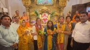 India Women's National Cricket Team Players Visit Siddhivinayak Temple to Seek Blessings Ahead of IND-W vs SA-W ICC Women's World Cup 2025 Final (Watch Video)