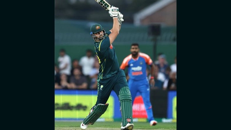 Monstrous Hit! Tim David Hammers Axar Patel for Huge 129 m Six During IND vs AUS 3rd T20I 2025 in Hobart (Watch Video)