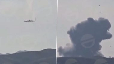 Turkey Plane Crash: Turkish Military Cargo Plane C-130 Crashes Near Georgia-Azerbaijan Border, Video Surfaces