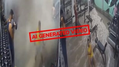 Did a Wave Crash Through Beachside Gym? Fact Check Reveals Viral Reel Is AI-Generated