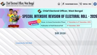 West Bengal SIR Exercise: How To Submit Enumeration Form Online? Know Steps and Website To Download and Fill Special Intensive Revision Forms Online