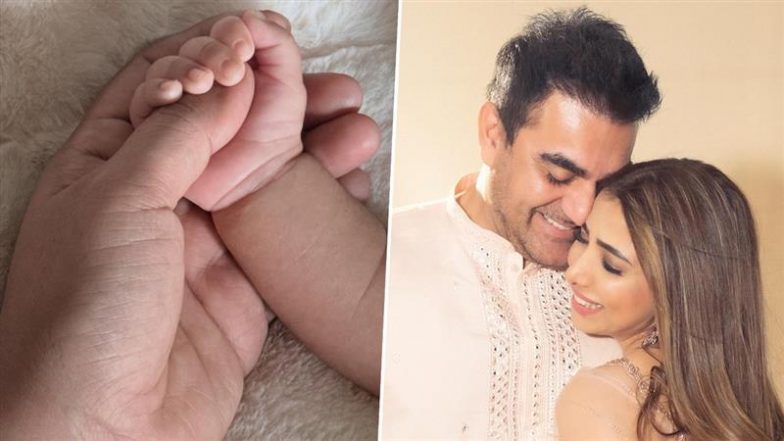 ‘The Tiniest Hands and Feet, but the Biggest Part of Our Heart’: Arbaaz Khan and Sshura Khan Share First Adorable Glimpse of Newborn Daughter Sipaara (View Pics)
