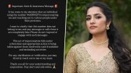 &lsquo;Kantara: Chapter 1&rsquo; Actress Rukmini Vasanth Warns Fans About Fake Imposter Using Her Name Online; Says, &lsquo;This Act of Impersonation Falls Under Cybercrime&rsquo; (View Post)