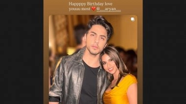 Aryan Khan Birthday: Suhana Khan Shares Adorable Wish for Elder Brother, Says ‘Love You Most’ (View Pic)