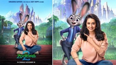 ‘Zootopia 2’ Hindi Version: Shraddha Kapoor to Voice Judy Hopps in Disney’s Upcoming Sequel (View Post)