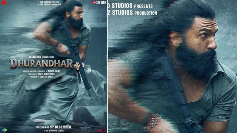 ‘Dhurandhar’: Ranveer Singh’s Rugged Avatar With Rifle Raises Excitement Ahead of Trailer Release (View Poster)