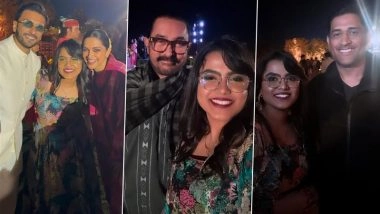 Ranveer Singh–Deepika Padukone Enjoy Musical Night in Gujarat; Aamir Khan and MS Dhoni Join the Star-Studded Event (View Pics)