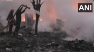 New Delhi Fire: One Dead as Blaze Erupts in Slum Near Rithala Metro Station (Watch Videos)