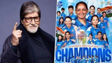 ‘Jiit Gaye’: Amitabh Bachchan’s Joyful Reaction to India’s Historic ICC Women’s World Cup 2025 Win; Says, 'You’ve Brought So Much Pride to Us All' (View Post)