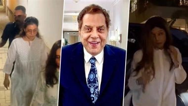 Dharmendra Passes Away: Kajol and Shilpa Shetty Visit Deol Residence to Pay Condolences (Watch Video)