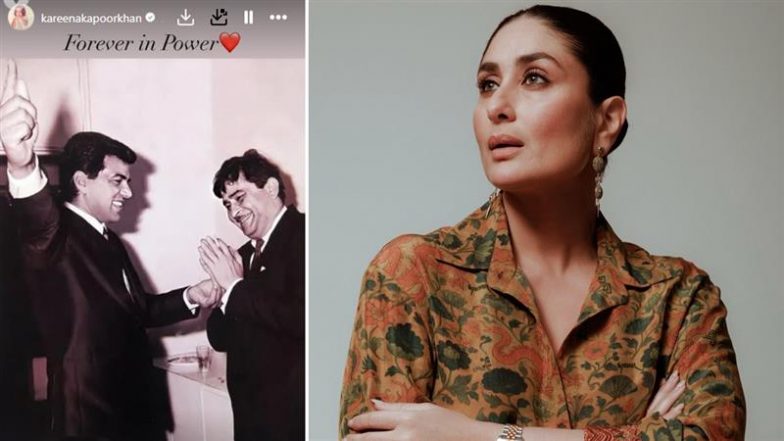 ‘He-Man’ and ‘Showman’ of Indian Cinema: Kareena Kapoor Shares Vintage Pictures of Legends Dharmendra and Raj Kapoor