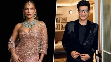 Jennifer Lopez Turns Heads in Manish Malhotra Saree Ahead of Her Power-Packed Performance at Udaipur Wedding (Watch Videos)