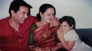 Esha Deol Birthday: Actress Shares Adorable Throwback Photo with Parents Dharmendra and Hema Malini, Says &lsquo;I Am Because of You&rsquo; (View Pic)
