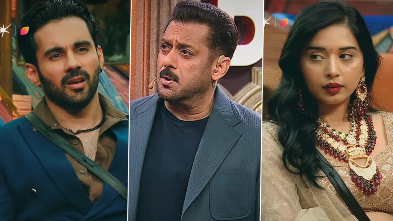 &lsquo;Bigg Boss 19&rsquo;: Salman Khan Slams Abhishek Bajaj for Twisting Tanya Mittal&rsquo;s Compliment Into Flirting (Watch Video)