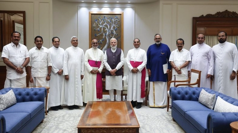 PM Narendra Modi Says Had &lsquo;Wonderful Interaction&rsquo; With Syro-Malabar Church Leaders (See Pics)